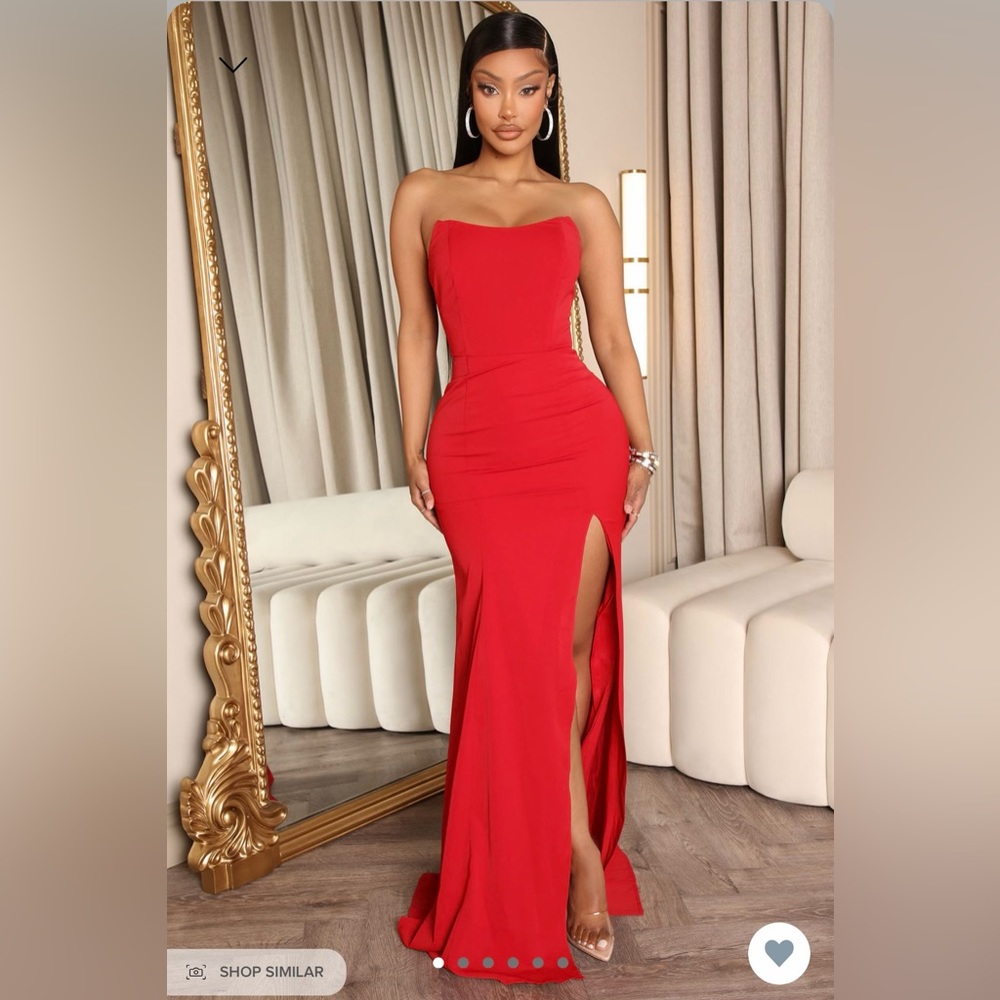 NWT Fashion Nova She’s Elegant maxi dress- Red. Size 3X